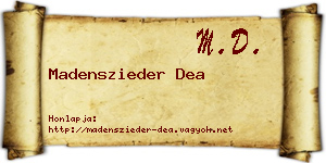 Madenszieder Dea névjegykártya
